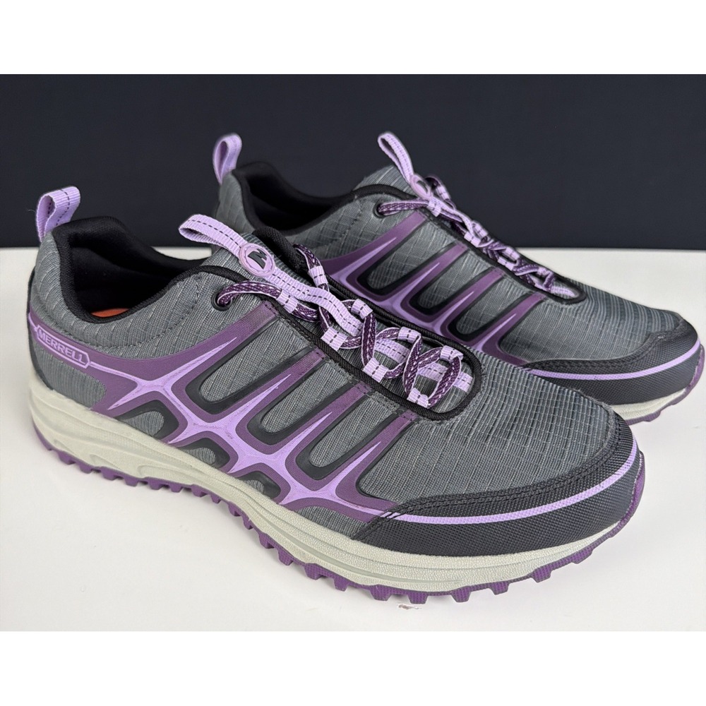 Merrell Womens Versatrail Black Regal Purple Orchid Trail Hiking Shoes US 9.5